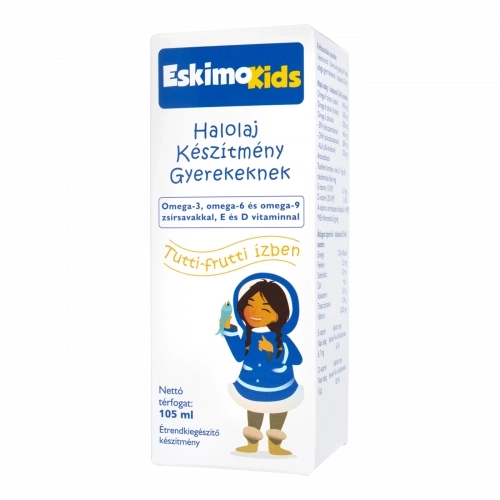 Eskimo Kids halolaj gyerekeknek tutti-frutti ízben, 105 ml