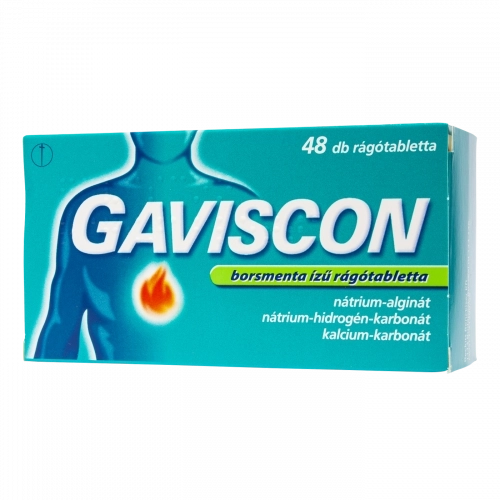 Gaviscon borsmenta ízű rágótabletta, 48 db