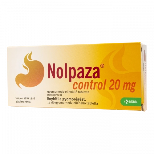 Nolpaza control 20 mg gyomornedv-ellenálló tabletta, 14 db