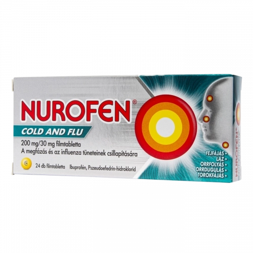 Nurofen Cold and Flu 200 mg/ 30 mg filmtabletta, 24 db
