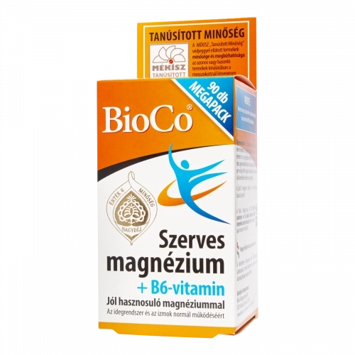 BioCo MEGAPACK Szerves magnézium + B6-vitamin tabletta, 90 db