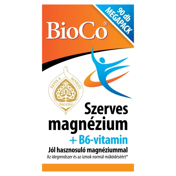 BioCo Szerves magnézium + B6-vitamin MEGAPACK tabletta, 90 db