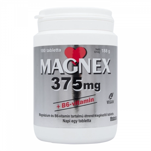 MAGNEX 375 mg+B6 tabletta, 180 db