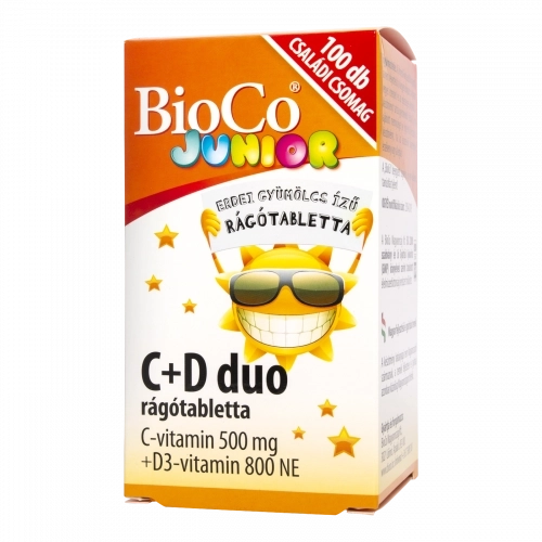 BioCo C+D duo JUNIOR rágótabletta, 100 db