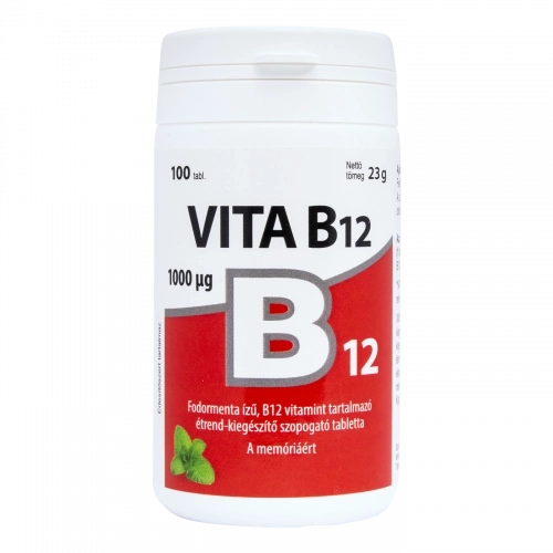 VITA B12 1000 mcg étrendkiegészítő szopogató tabletta, 100 db