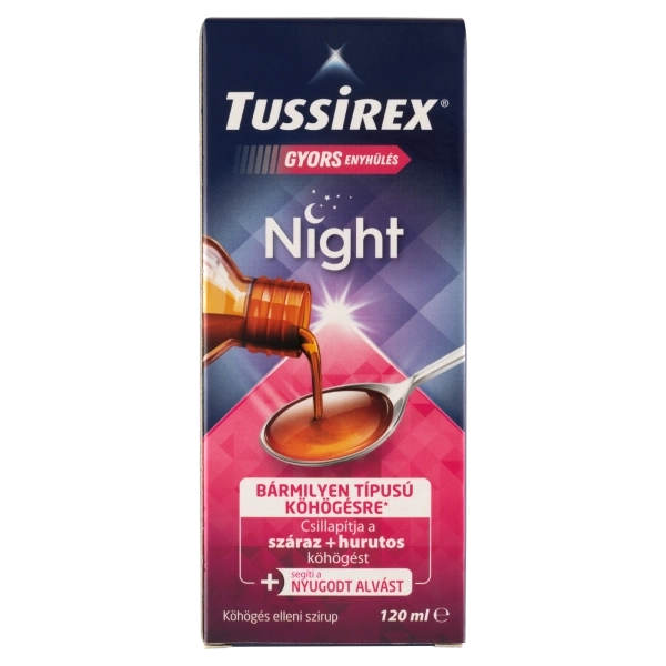 Tussirex Night köhögés elleni szirup, 120 ml