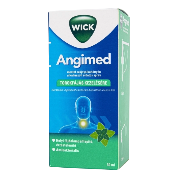 Angimed mentol szájnyálkahártyán alkalmazott oldatos spray, 30 ml