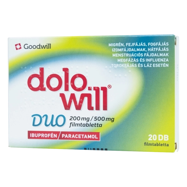 Dolowill Duo 200 mg/500 mg filmtabletta, 20 db