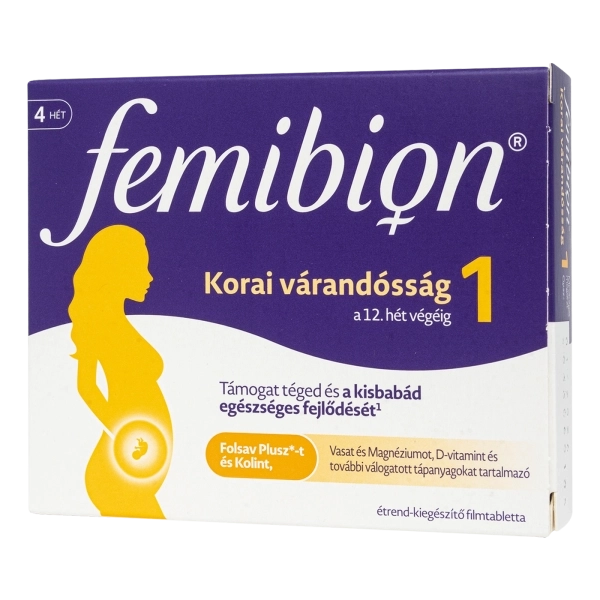 Femibion 1 Korai várandósság étrend-kiegészítő tabletta, 28 db