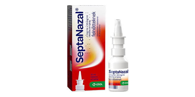 Septanazal 1 mg/ml + 50 mg/ml oldatos orrspray felnőtteknek, 10 ml