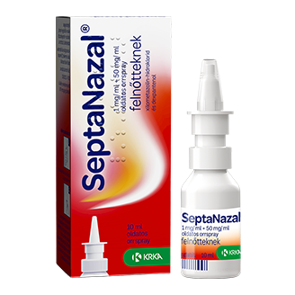 Septanazal 1 mg/ml + 50 mg/ml oldatos orrspray felnőtteknek, 10 ml