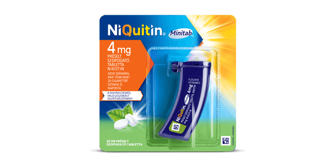NiQuitin Minitab 4 mg szopogatótabletta, 20 db