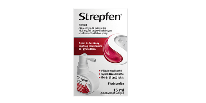Strepfen DIREKT 16,2 mg/ml szájnyálkahártyán alkalmazott oldatos spray, 15 ml