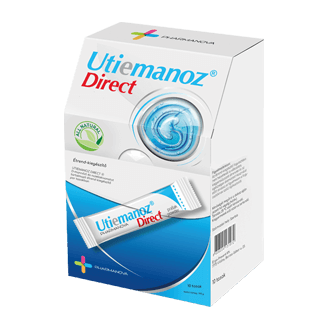 Utiemanoz Direct® d-mannózt és rozellakivonatot tartalmazó étrend-kiegészítő por tasakban, 10 db tasak