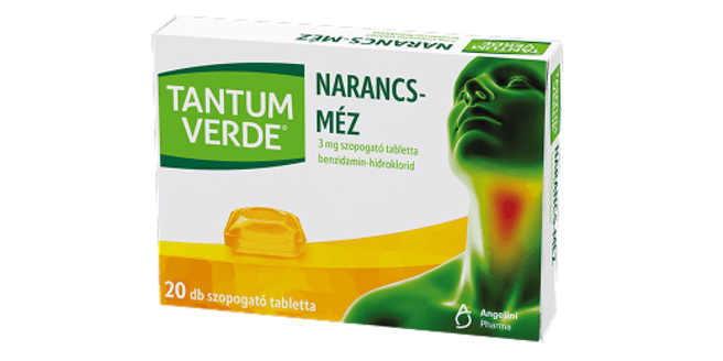 Tantum Verde narancs-méz 3 mg szopogató tabletta, 20 db