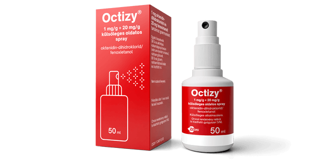 OCTIZY 1 mg/g + 20 mg/g külsőleges oldatos spray, 50 ml