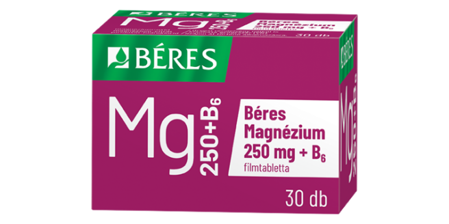 Béres Magnézium 250 mg + B6 filmtabletta, 30 db