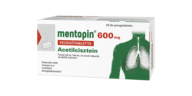 Mentopin 600 mg pezsgőtabletta, 20 db