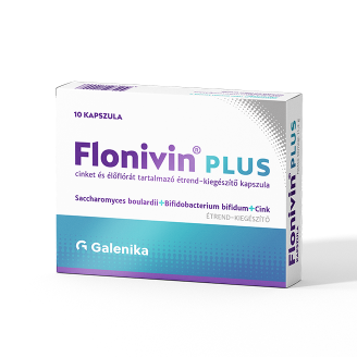 Flonivin® PLUS cinket és élőflórát tartalmazó étrend-kiegészítő lágyzselatin kapszula, 10 db