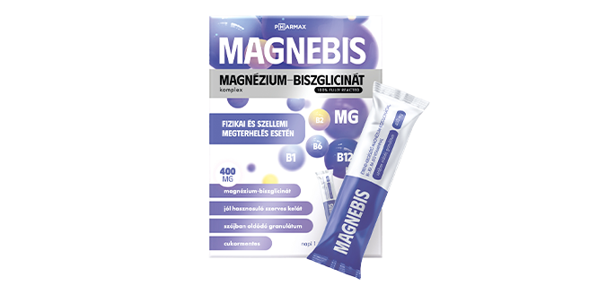 Magnebis magnézium biszglicinát granulátum, 28 db