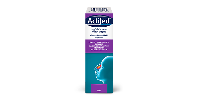 Actifed 1 mg/ml +50 mg/ml oldatos orrspray, 10 ml