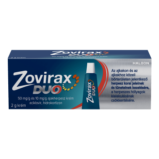 Zovirax Duo 50 mg/g és 10 mg/g ajakherpesz krém, 2 g