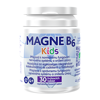 Magne B6 Kids magnéziumot és B6-vitamint tartalmazó étrend-kiegészítő rágótabletta, 30 db