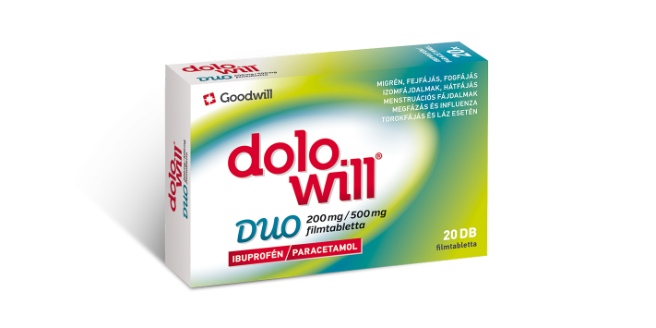 Dolowill Duo 200 mg/500 mg filmtabletta, 20 db