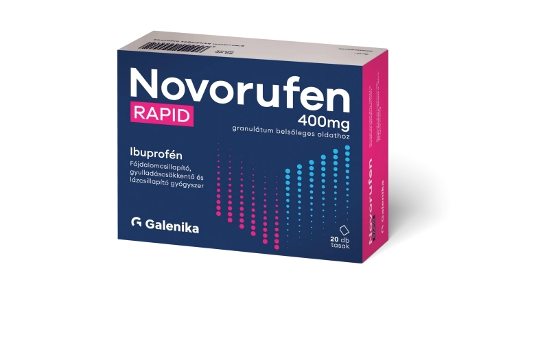 NOVORUFEN RAPID 400 mg Ibuprofen granulátum, 20 db