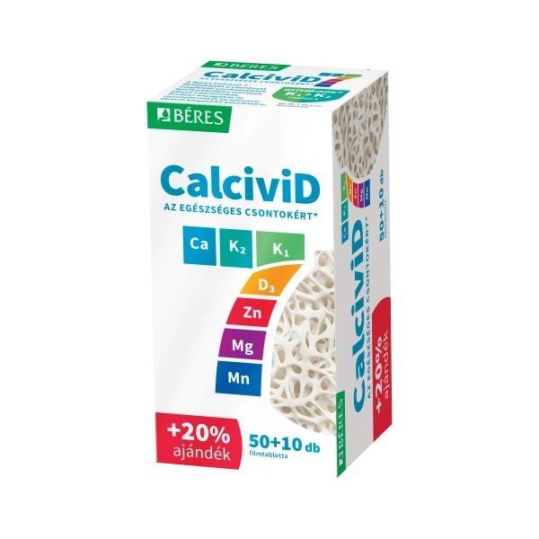 Béres CalciviD 7 filmtabletta, 50+10 db