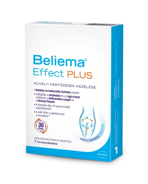 Beliema® Effect PLUS hüvelytabletta, 7 db