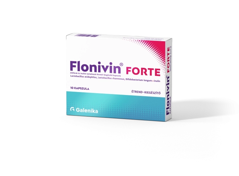 Flonivin® FORTE élőflórát és inulint tartalmazó étrend-kiegészítő kapszula, 10 db